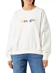 Wrangler Damska bluza relaksacyjna, biały, XXL - Bluzy damskie - miniaturka - grafika 1