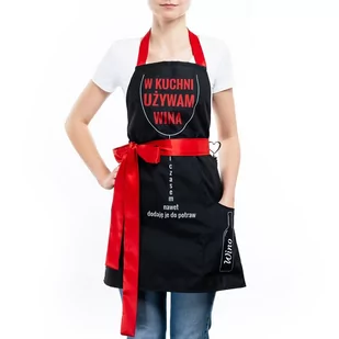 Fartuszek dla gotującej KOBIETY gotuję z winem DiVinto - Fartuchy i rękawice kuchenne - miniaturka - grafika 1
