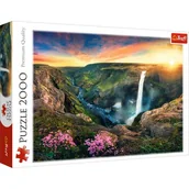 Puzzle - Trefl Puzzle Wodospad Haifoss Islandia 2000 - miniaturka - grafika 1