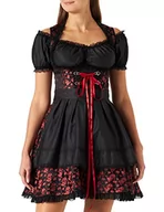 Sukienki - Dirndline Damska sukienka premium Dirndl z bluzką na specjalne okazje, czerwony/czarny, XL, czerwony/czarny, XL - miniaturka - grafika 1