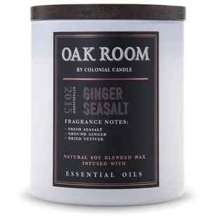 Sojowa świeca zapachowa drewniany knot w szkle Colonial Candle 425 g Imbir Sól Morska - Świece - miniaturka - grafika 1