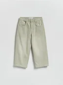 Spodnie i spodenki dla chłopców - Reserved - Bawełniane spodnie - jasnozielony - miniaturka - grafika 1