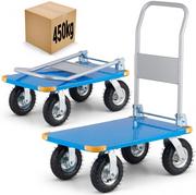 Wózki magazynowe - Wózek platformowy transportowy magazynowy 450kg HIGHER - miniaturka - grafika 1