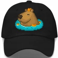 Czapki i chusty sportowe męskie - Czapka Z Daszkiem Dziecięca CAPIBARA PIXELIZED Czarny Na Lato Różne Wzory - miniaturka - grafika 1
