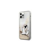 Etui i futerały do telefonów - Karl Lagerfeld KLHCP12LGCFD iPhone 12 Pro Max złoty/gold hardcase Liquid Glitter Choupette Fun - miniaturka - grafika 1