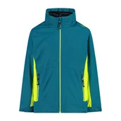 Kurtki i płaszcze dla chłopców - CMP - Kid Jacket Fix Hood Detachble Inn.Jacket, Boy, Deep Lake-Acido, 140 - miniaturka - grafika 1