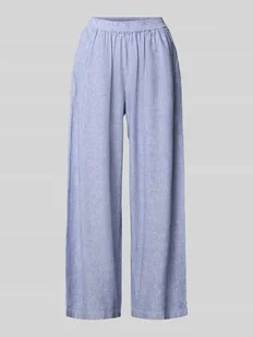 Spodnie materiałowe z mieszanki lnu i wiskozy z elastycznym pasem - Spodnie damskie Spodnie materiałowe z mieszanki lnu i wiskozy z elastycznym pasem - Spodnie damskie - miniaturka - grafika 1