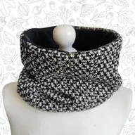 Apaszki i szaliki damskie - Komin biały i czarny - miniaturka - grafika 1