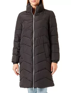 Bestseller A/S Damski płaszcz VMLIGA Coat BOOS CP, czarny, XS, Schwarz, XS - Płaszcze damskie - miniaturka - grafika 1