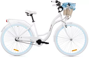 Goetze, Rower Miejski Style 28" Alu 3 Biegi Biały Biały Błękit, Kosz - Rowery - miniaturka - grafika 1
