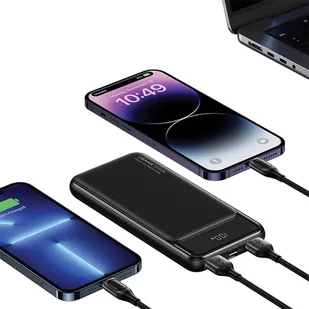 USAMS Powerbank 30000mAh 10W 1C+2A czarny XY Series 30KCD20201 US-CD2023 - Powerbanki - miniaturka - grafika 3