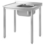Stoły gastronomiczne - Hendi Stół ze zlewem - prawy - Bistro Line 1000 x 600 811573 - miniaturka - grafika 1