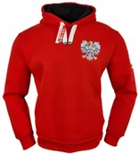 Bluzy męskie - Bluza patriotyczna Godło Orzeł PRODUKT POLSKI Czerwona r.L - miniaturka - grafika 1
