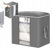 Pokrowce na ubrania - Pokrowiec Duży Organizer na pościel odzież torba koc XL do szafy solidny - miniaturka - grafika 1