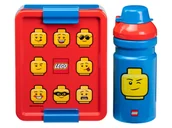 Lunch boxy - LEGO Pojemnik na lunch z butelką (Czerwony/niebieski) - miniaturka - grafika 1