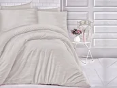 Pościel - Darymex Pościel satyna bawełniana CIZGILI STONE/180x200 EXCLUSIVE POSAT/180X200/CIZSTON - miniaturka - grafika 1