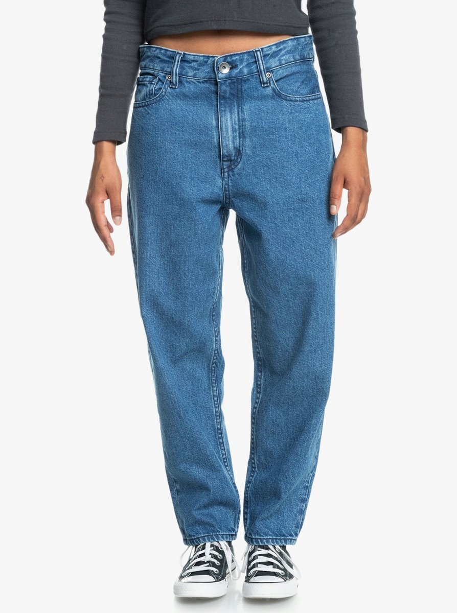 QUIKSILVER JEANSY MOM JEANS WYSOKI STAN NIEBIESKIE BAWEŁNA 27 X_A
