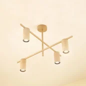 Lampy sufitowe - Lampa sufitowa Lindby Marilou, beżowa, 4-punktowa, Ø 70 cm - miniaturka - grafika 1