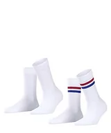 Skarpetki damskie - ESPRIT Kobiety Skarpety Tennis Stripe 2-Pack W SO Trwała Organiczna Bawełna jednokolorowe 2 Pak, Biały (Woolwhite 2100), 35-38 - miniaturka - grafika 1