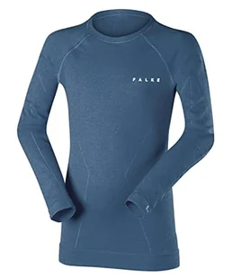 FALKE Dziecięca koszulka z długim rękawem Wool-Tech Baselayer, kapitain, 122-128 - Koszulki dla dziewczynek - miniaturka - grafika 1