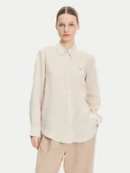 Koszule damskie - Tommy Hilfiger Koszula WW0WW44679 Beżowy Relaxed Fit - miniaturka - grafika 1