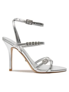 Guess Sandały Edelia FLJEDE LEM03 Srebrny - Sandały damskie - miniaturka - grafika 1