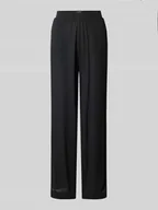 Spodnie damskie - Spodnie materiałowe z prostą nogawką i elastycznym pasem model ‘MARRAKECH’ - miniaturka - grafika 1