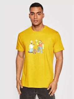 Koszulki męskie - Billabong T-Shirt SIMPSONS Duff Buds C1SS76 BIP2 Żółty Regular Fit - grafika 1