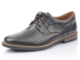 Półbuty męskie Rieker wizytowe pantofle do garnituru czarne 13500-00-41 - Półbuty męskie - miniaturka - grafika 1