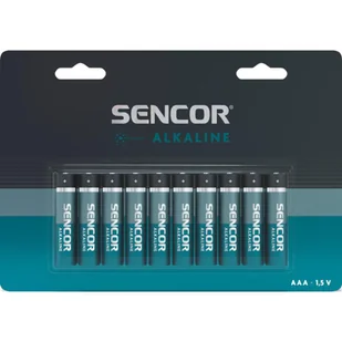 Bateria alkaliczna, AAA (LR03), AAA, 1.5V, Sencor, blistr, 10-pack - Baterie i akcesoria - miniaturka - grafika 1
