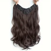 Pozostałe akcesoria fryzjerskie - TEMU 1 szt. Wielka w Kształcie Litery V, Przedłużanie Włosów na Klipsy dla Kobiet, Włókno Odporności na Wysoką Temperaturę, Łatwe w Użyciu, Naturalny - miniaturka - grafika 1