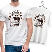 Koszulki męskie - Dla Baristy T-Shirt biały Na Prezent z Dowolnym Nadrukiem Zdjęciem Gift - miniaturka - grafika 1