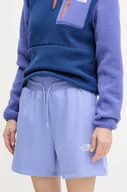 Spodnie sportowe damskie - The North Face szorty Essential Relaxed damskie kolor fioletowy z aplikacją high waist NF0A8C2F0YI1 - miniaturka - grafika 1