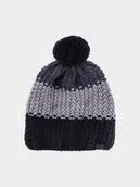 Czapki dla dzieci - 4F Czapka zimowa chłopięca - czarna Uniwersalny - miniaturka - grafika 1