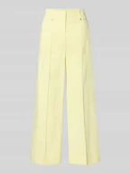 Spodnie damskie - Spodnie materiałowe Wide Fit z domieszką wiskozy - miniaturka - grafika 1