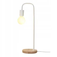 Lampy stojące - Lampka biurkowa lampka nocna stołowa lampka na biurko biała LED E27 - miniaturka - grafika 1