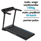 Bieżnie - Bieżnia elektryczna SPOKEY Lean 1471W 16 km/h - miniaturka - grafika 1