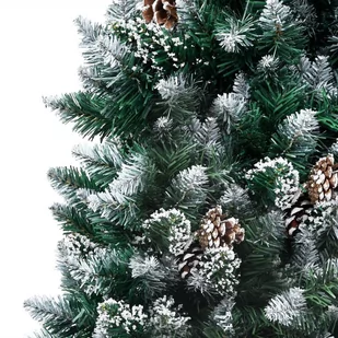 vidaXL, Sztuczna choinka z LED bombkami i szyszkami, 150 cm - Choinki - miniaturka - grafika 1