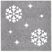 Obrusy i serwetki - Podkładka pod kubek filcowa Śnieg 10 x 10 cm - miniaturka - grafika 1