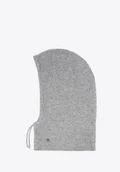 Czapki damskie - Kominiarka damska z domieszką wełny szara - miniaturka - grafika 1