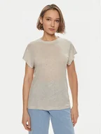 Koszulki i topy damskie - Calvin Klein T-Shirt K20K207260 Beżowy Relaxed Fit - miniaturka - grafika 1