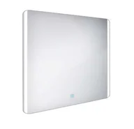 Lustra - Nimco Lustra - Lustro w ramie z oświetleniem LED, 90x70 cm, aluminium ZP 17019V - miniaturka - grafika 1