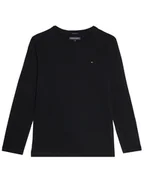 Bluzki damskie - Tommy Hilfiger Bluzka KB0KB04141 S Czarny Regular Fit - miniaturka - grafika 1