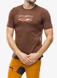Koszulka męska Brubeck Dynamic Outdoor - brown - Koszulki męskie - miniaturka - grafika 1