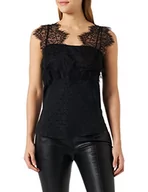 Kamizelki damskie - Pinko Damska kamizelka Talesia Top Crepe De Chine Jac, Z99_czarna limuzyna, 64 - miniaturka - grafika 1