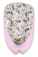 Otulacze - Kokon Niemowlęcy Dwustronny Kojec Otulacz Premium My Sweet Baby- Peonie Różowe/Różowy - miniaturka - grafika 1