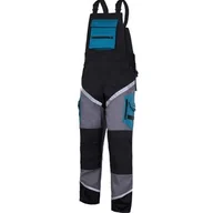 Odzież robocza - LAHTI PRO OGRODNICZKI OCHRONNE CZARNO-SZARO-TURKUSOWE PASY ODBL. 2XL - miniaturka - grafika 1