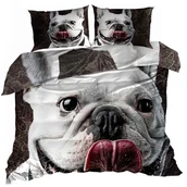 Pościel - Pościel 3D bawełna satyna 160x200cm BULDOG - miniaturka - grafika 1