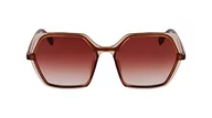 Okulary przeciwsłoneczne - KARL LAGERFELD Damskie okulary przeciwsłoneczne KL6083S, brązowe/jasnobrązowe, jeden rozmiar, Brązowy/jasnobrązowy, Rozmiar uniwersalny - miniaturka - grafika 1