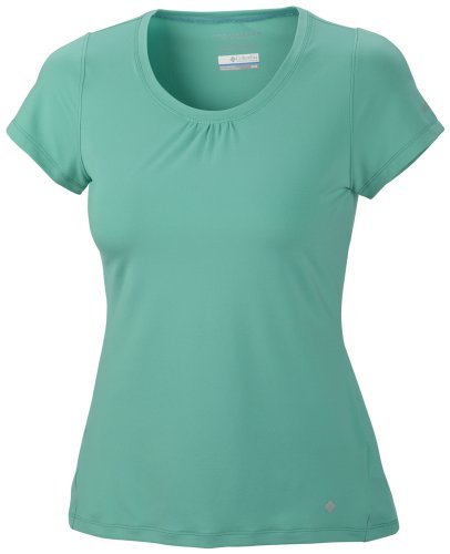 Columbia Damska koszulka funkcyjna z krótkim rękawem, Trail Crush Short Sleeve Top zielony Glaze Green XL